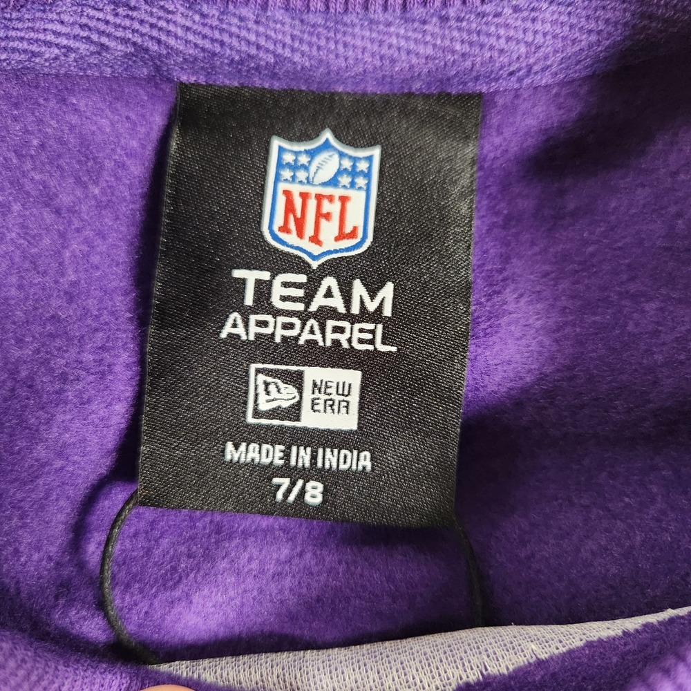 New Era Girls Size 7/8 Baltimore Ravens Purple Sequins Flip Sweatshirt NWT - Picture 3 of 8